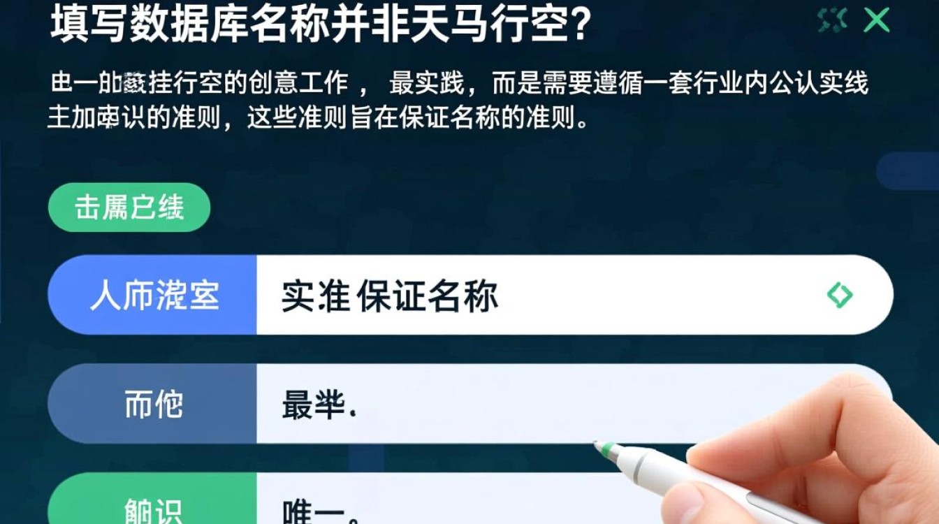 数据库名称到底应该怎么填写才符合规范和命名规则要求呢？
