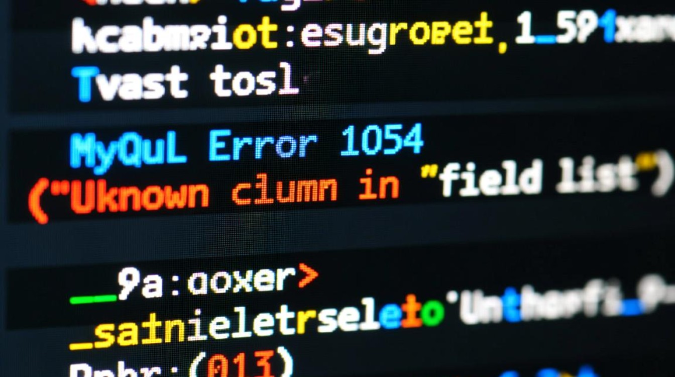 MySQL报错1054column后，如何解决未知列名的错误？