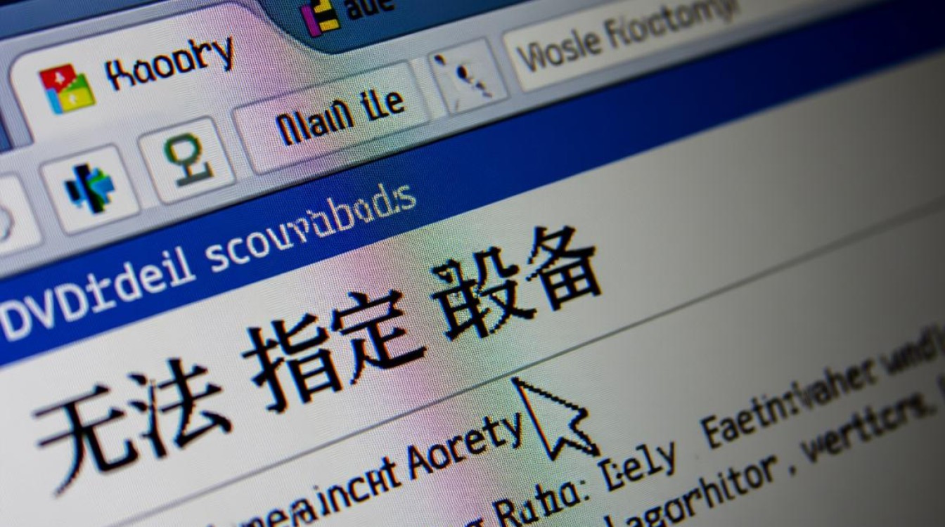 DVD无法指定设备怎么办？解决方法与排查步骤