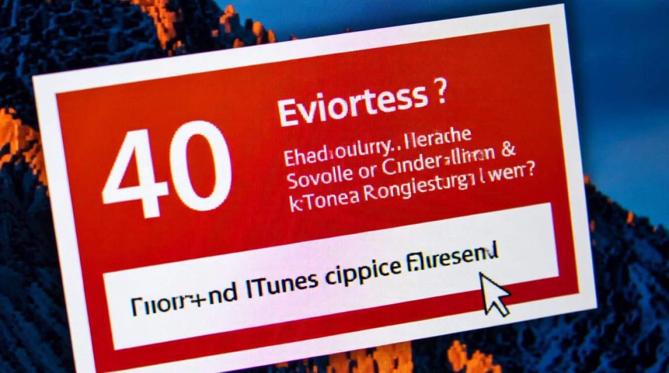 苹果恢复报错40怎么办？解决方法与原因详解