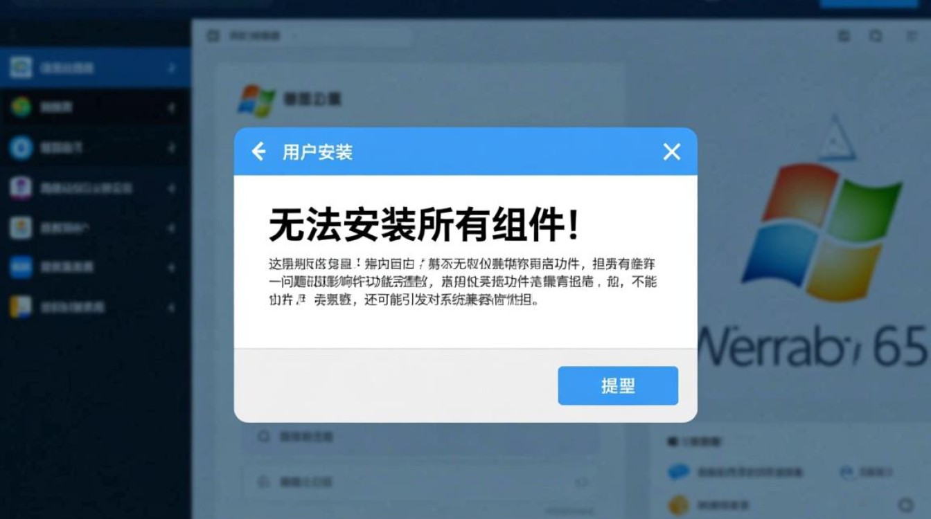 为什么无法安装所有组件?解决方法是什么? 为什么无法安装所有组件?解决方法是什么?