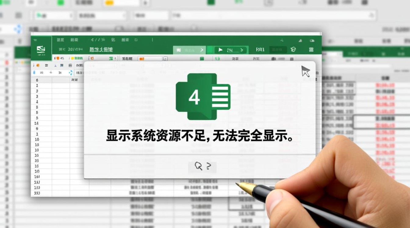 Excel显示系统资源不足无法完全显示怎么办？