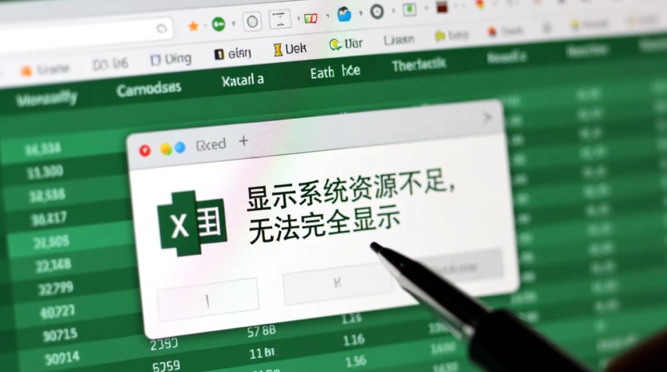 Excel显示系统资源不足无法完全显示怎么办？