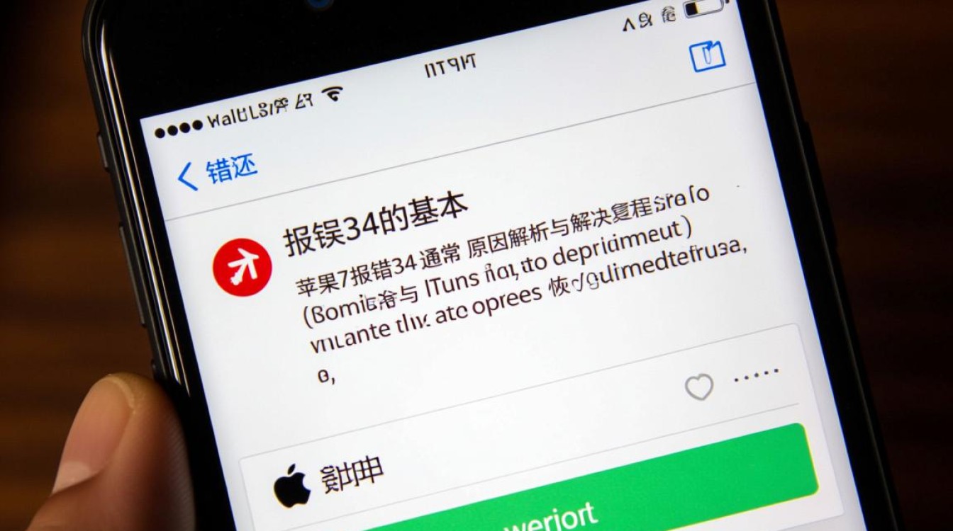 苹果7报错34是什么原因？如何解决？