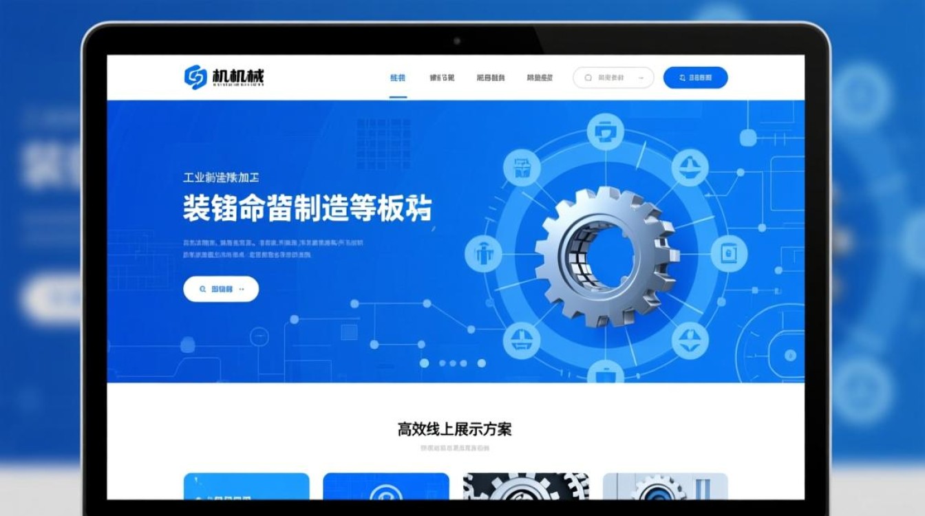 哪里能下载蓝色机械企业网站模板？