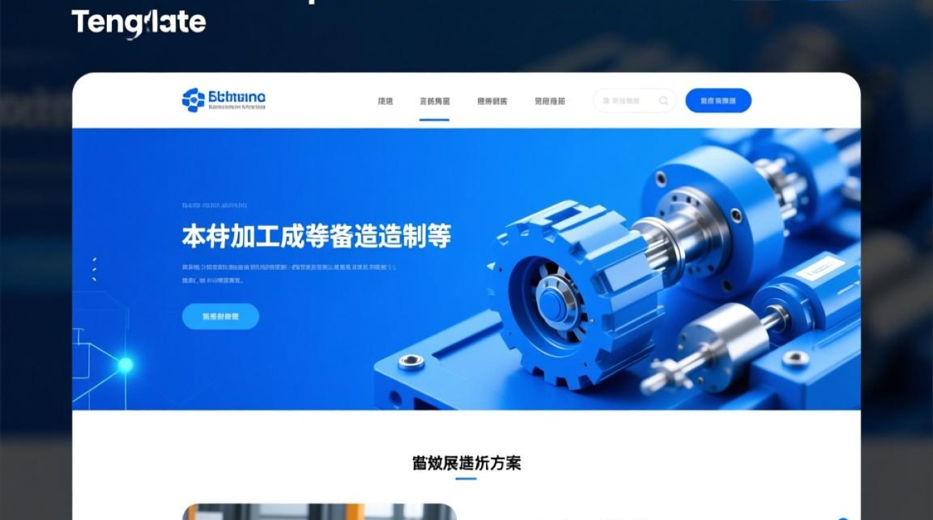 哪里能下载蓝色机械企业网站模板？