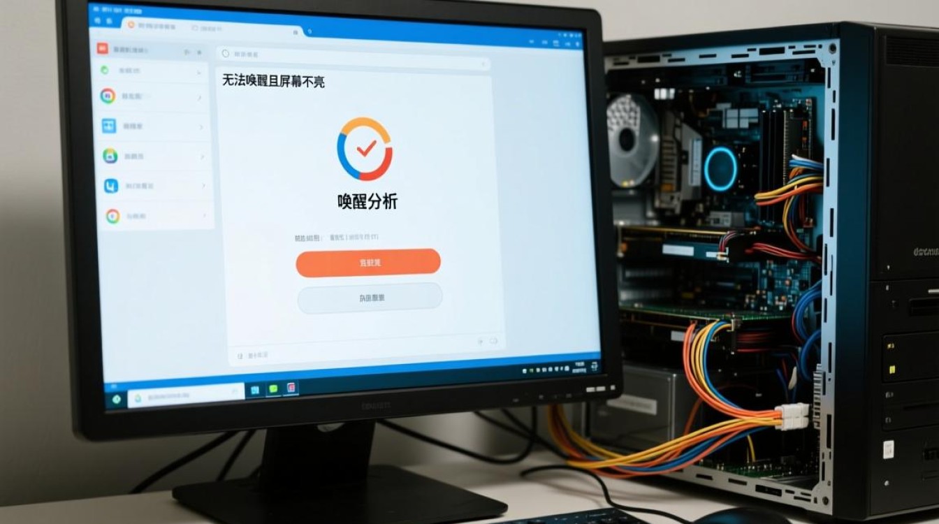 电脑无法唤醒屏幕不亮怎么办？