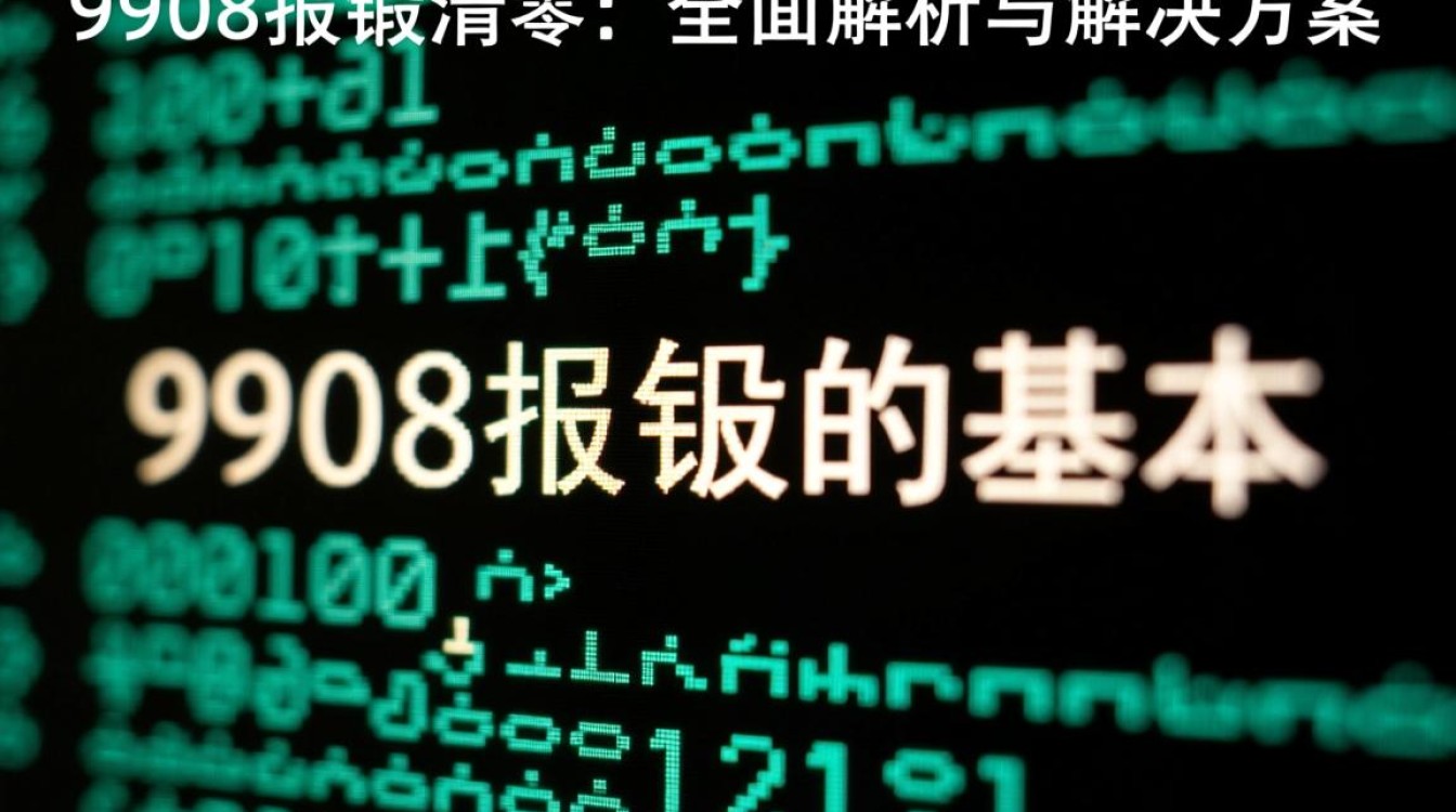 9908报错清零了？如何解决和预防再次出现？