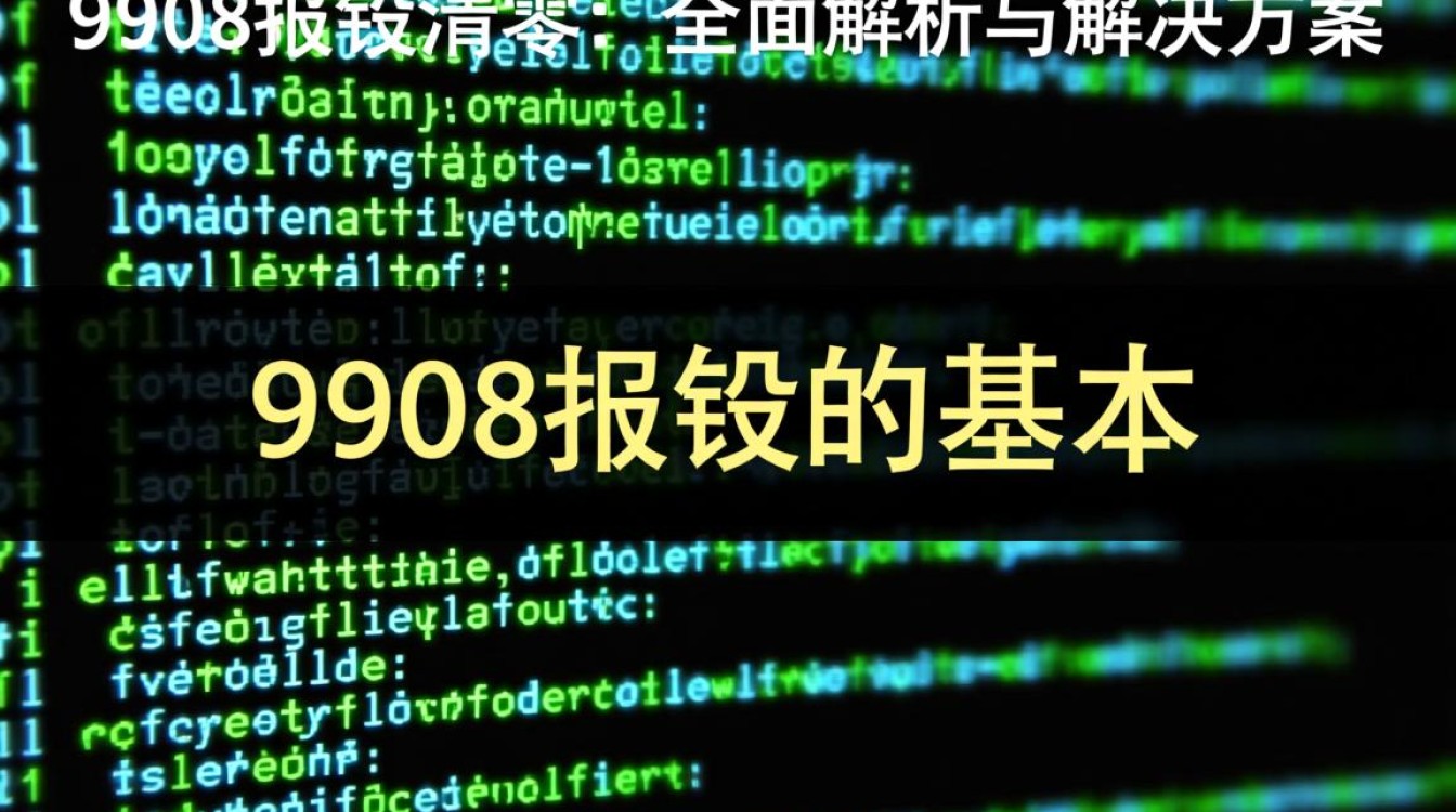 9908报错清零了？如何解决和预防再次出现？