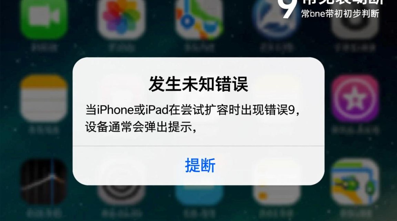 苹果iPhone扩容报错9是什么原因导致的？