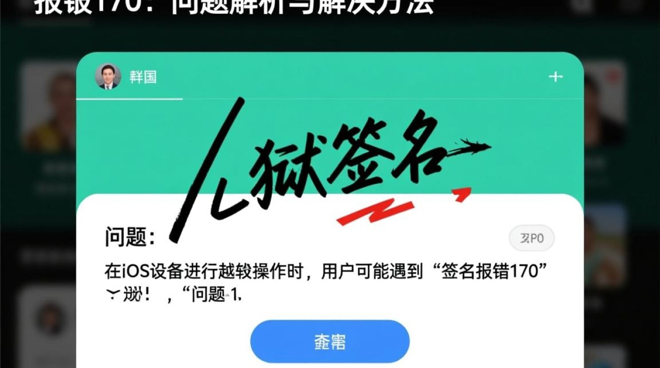 越狱过程中频繁遇到签名报错170？揭秘解决方法及原因分析！