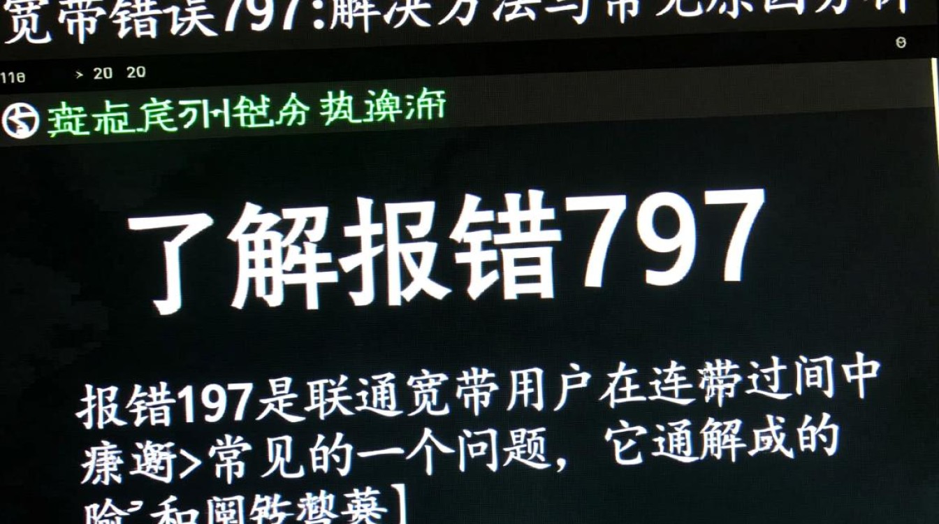 联通宽带报错797故障原因详解及解决方法，为何频繁出现？