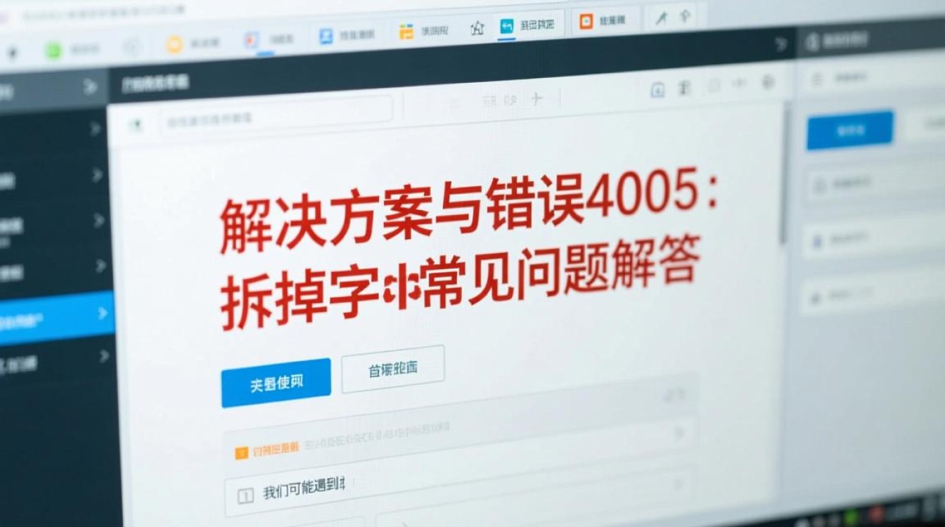 拆掉字库报错4005为何频繁出现？解决方法大揭秘！