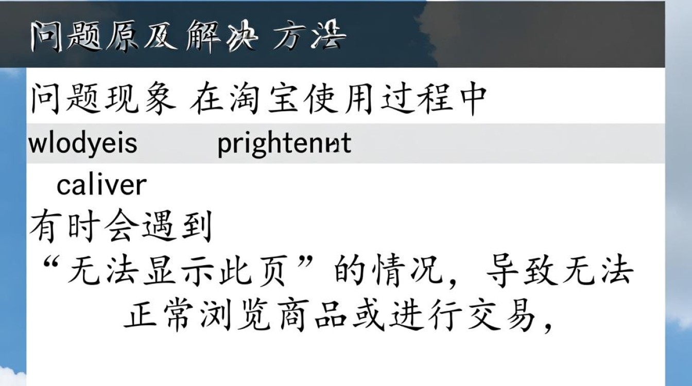 淘宝为何无法显示此页？技术故障还是其他原因？