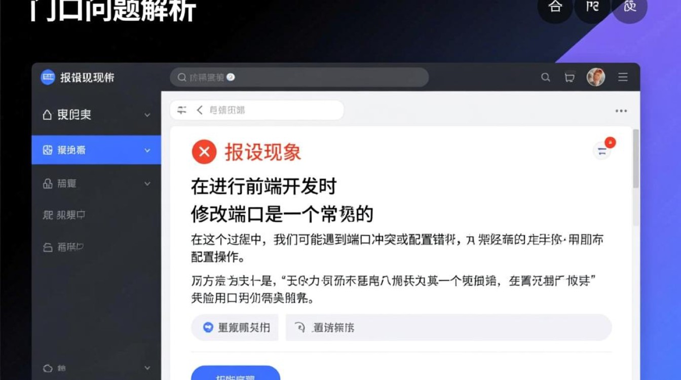 为何修改端口后前端持续报错？排查与解决全攻略揭秘！
