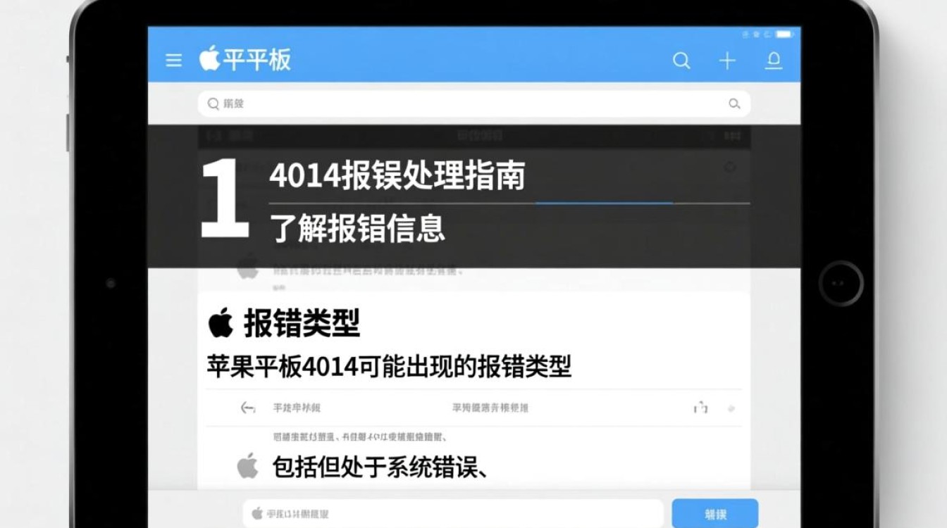 苹果平板4014报错，为何频繁出现？解决方法有哪些？