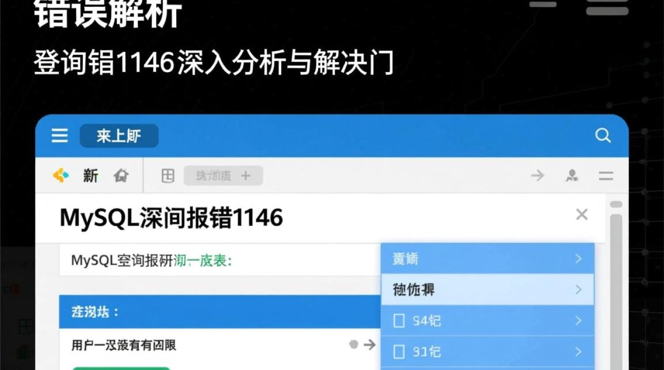 MySQL查询错误1146解决攻略，深度解析故障原因及修复方法？