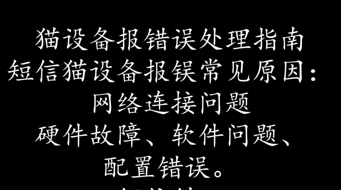 短信猫设备报错？原因排查与解决方法大揭秘