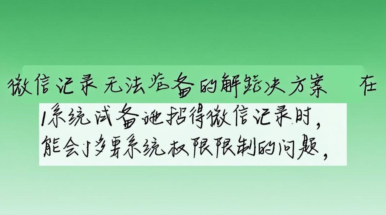 微信记录为何无法备份?解决方法大揭秘! 微信记录为何无法备份?解决方法大揭秘!