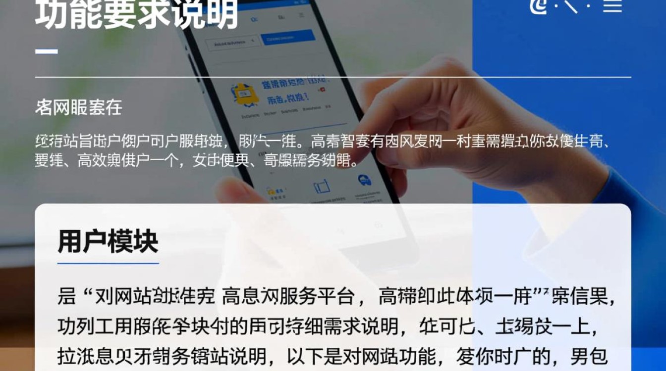 网站功能需求说明中，哪些关键功能点被遗漏或未详细阐述？