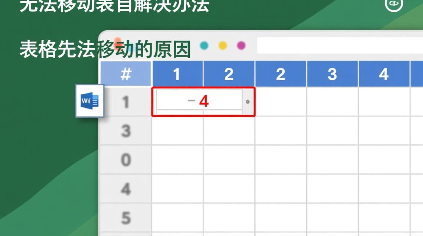 为什么word文档中的表格无法随意移动位置？解决方法是什么？