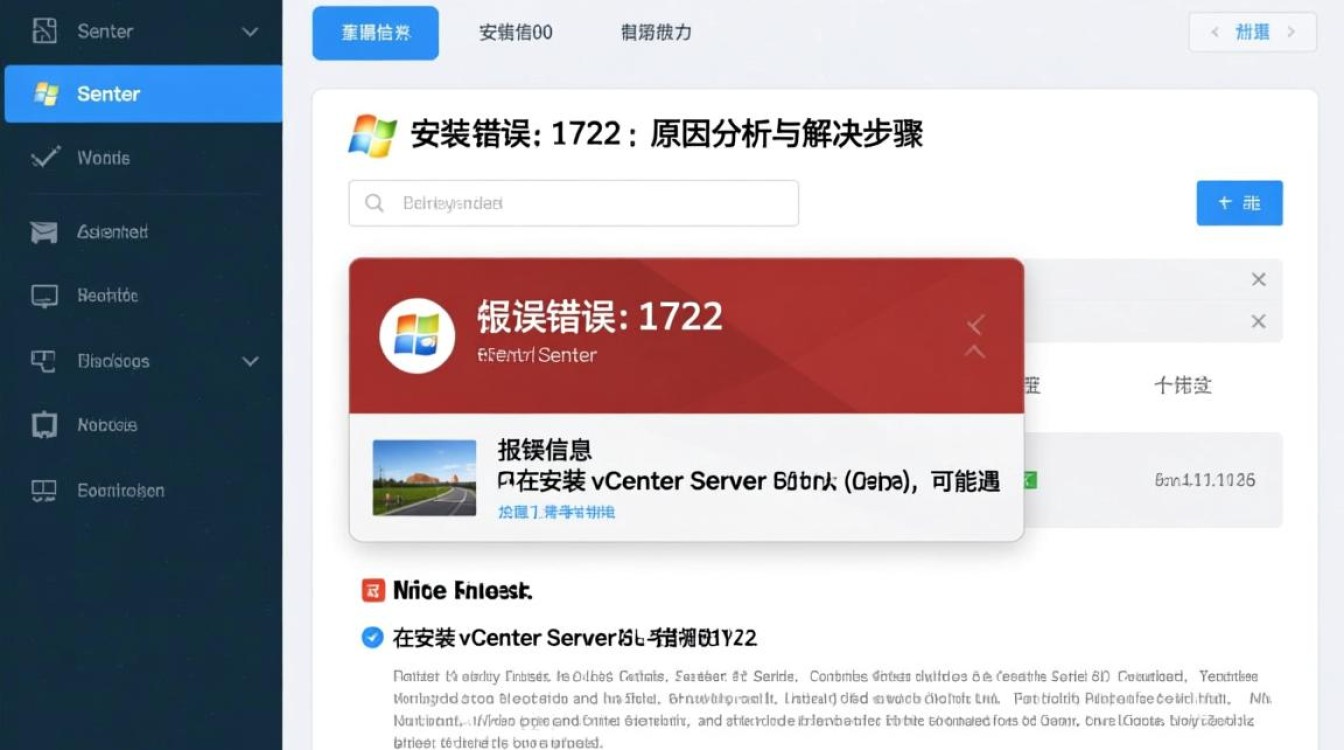 vcenter安装遇到错误代码1722？究竟是什么原因导致，如何解决？