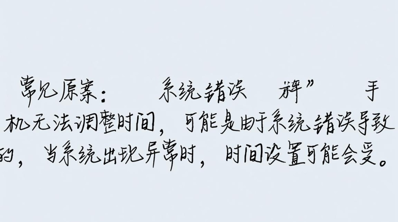 为何我的手机总是无法正确调整时间？是系统故障还是网络问题？