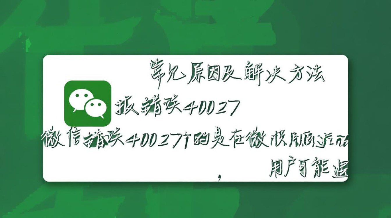 微信报错40027，是何原因导致？能否快速解决？