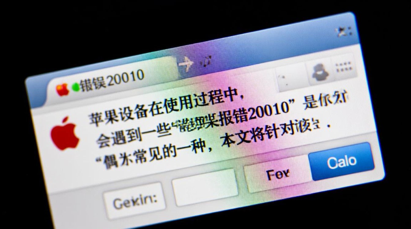 苹果报错20010这是什么问题？如何解决苹果设备报错20010？