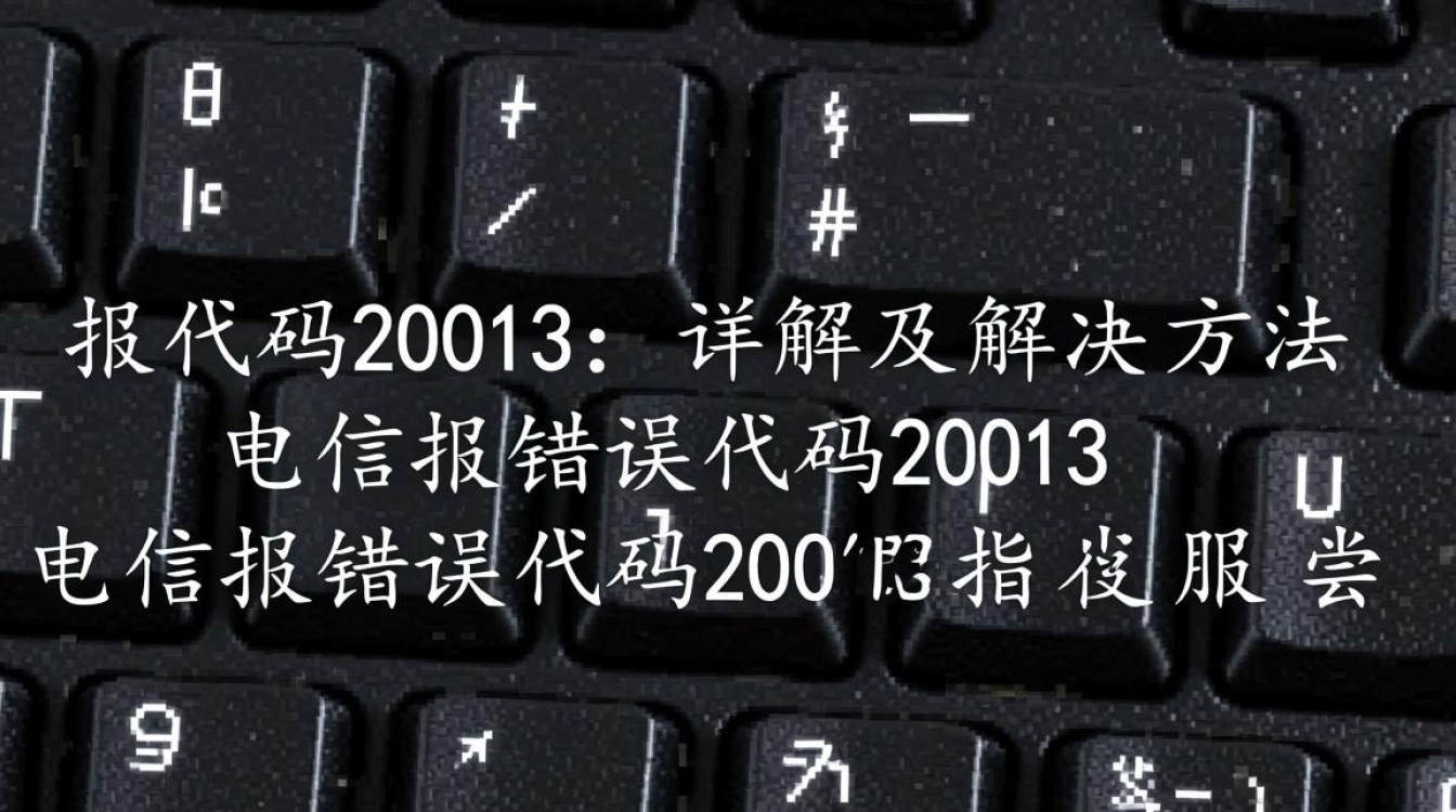电信故障代码20013究竟是什么问题？为何频繁出现？