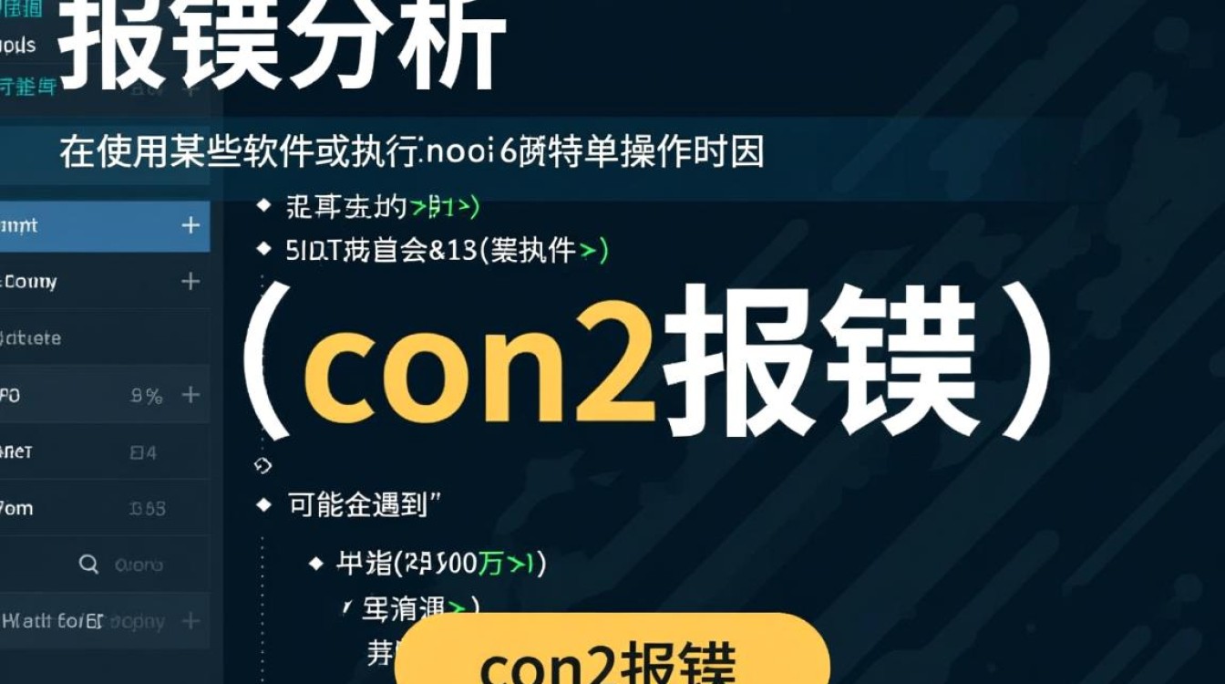 con2报错详细解答，是什么原因导致的，如何解决？