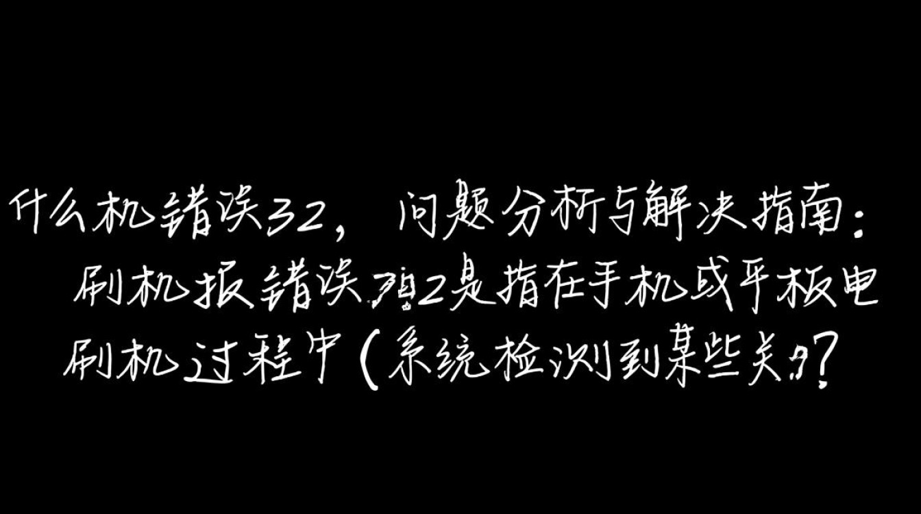 刷机报错32背后原因详解及解决方案揭秘？