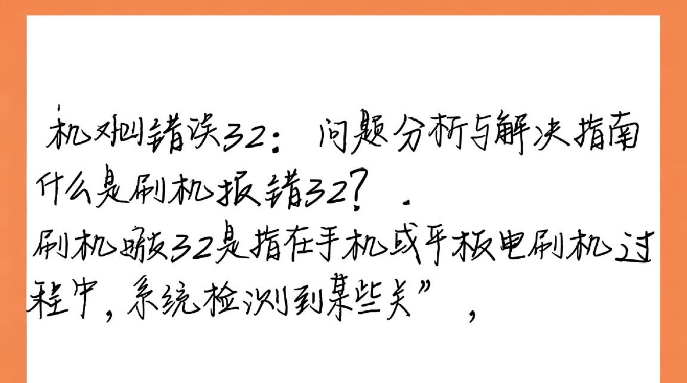 刷机报错32背后原因详解及解决方案揭秘？