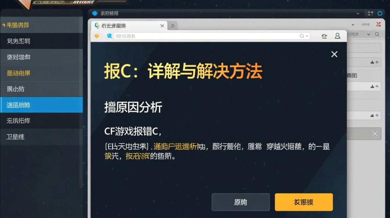 cf游戏cf游戏报错c频发，玩家求助，究竟是什么原因导致？