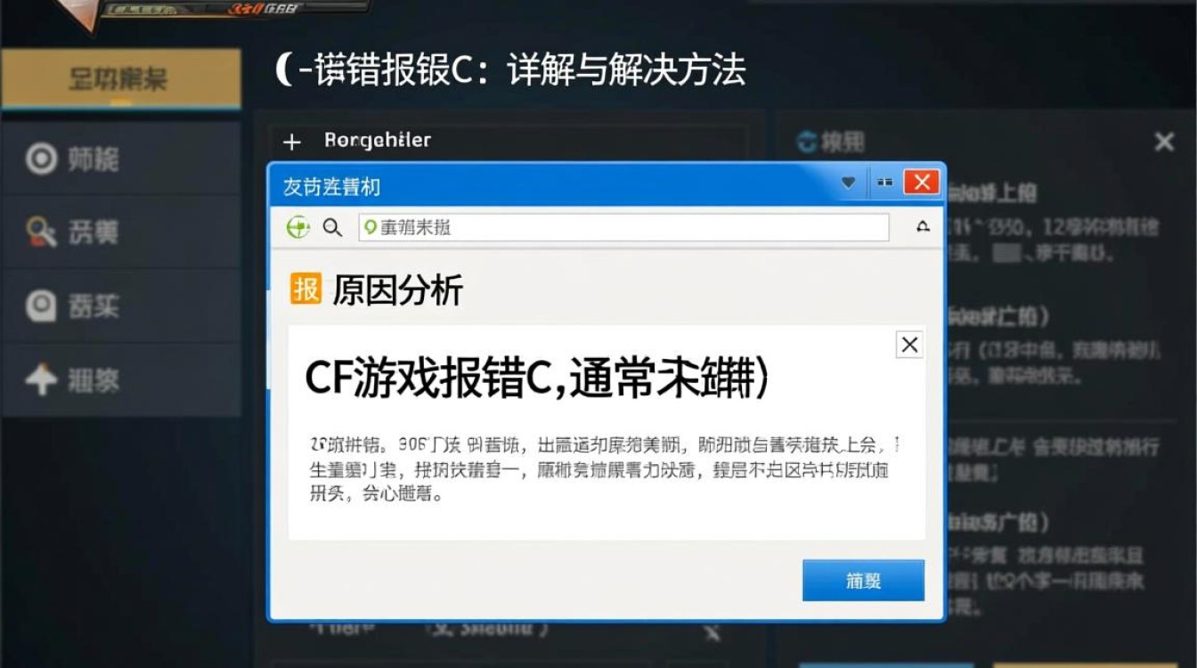 cf游戏cf游戏报错c频发，玩家求助，究竟是什么原因导致？