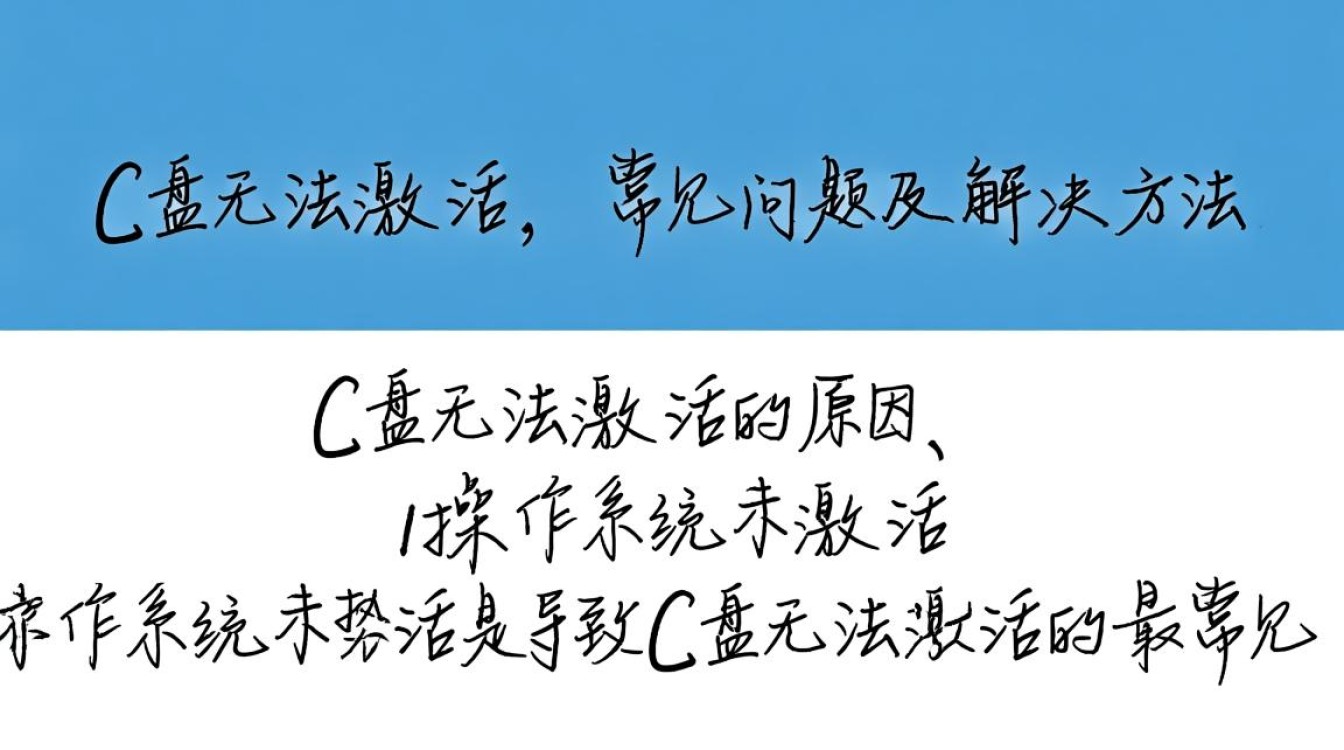 C盘无法激活?原因排查与解决方案揭秘! C盘无法激活?原因排查与解决方案揭秘!